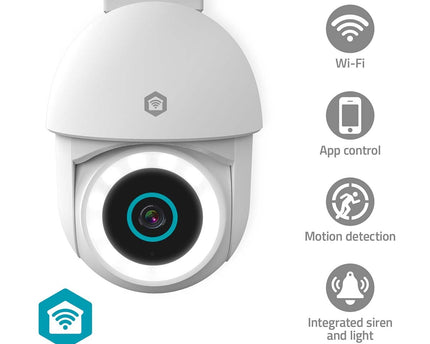 Nedis SmartLife PT Camera voor buiten met WiFi en spotlight (Full Color)