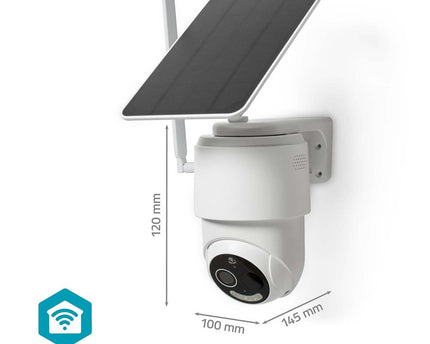 Nedis SmartLife PTZ Camera voor buiten met WiFi, zonnepaneel en batterij