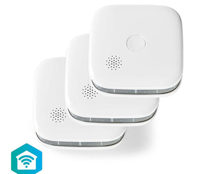 Nedis SmartLife Rookmelder set van 3 stuks incl. vervangbare batterijen