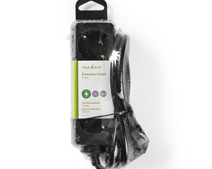Nedis Stekkerdoos met randaarde, 16 A, 3-wegs, 1.5m
