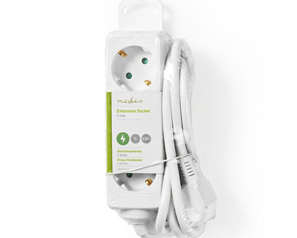 Nedis Stekkerdoos met randaarde, 16 A, 3-wegs, 3m