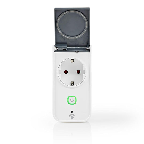 Nedis Wi-Fi Smart Stekker voor Buiten | Spatwaterbestendig | IP44 | Verbruiksmonitor | Schuko Type F | 16 A