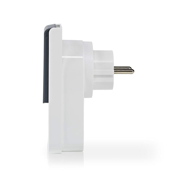 Nedis Wi-Fi Smart Stekker voor Buiten | Spatwaterbestendig | IP44 | Verbruiksmonitor | Schuko Type F | 16 A