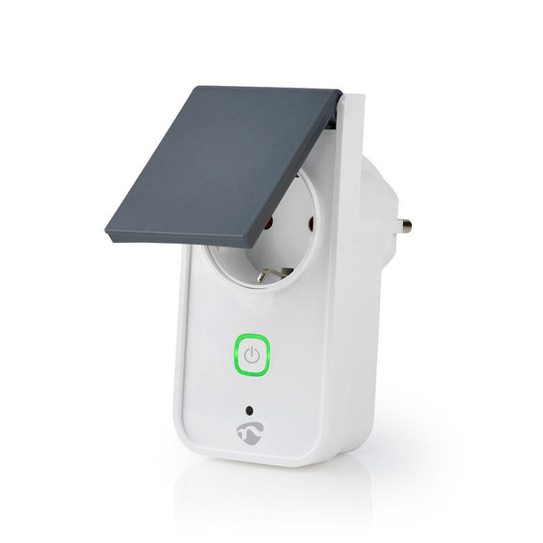 Nedis Wi-Fi Smart Stekker voor Buiten | Spatwaterbestendig | IP44 | Verbruiksmonitor | Schuko Type F | 16 A