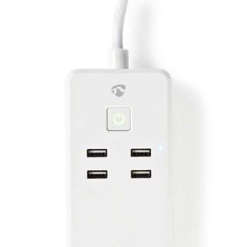 Nedis Wi-Fi Smart Stekkerdoos | 3x Schuko Type F | 4x USB | 16 A
