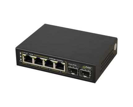 Pulsar SPG64WP 4xPoE+ 2x SFP Gigabit uplink switch 60W t.b.v Pulsar kast