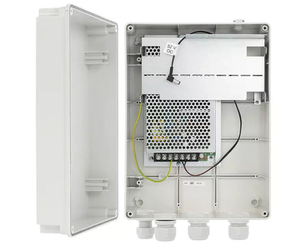 Pulsar SWSH120 ABS Kast IP56 met 52VDC/120W voeding t.b.v. PoE switch