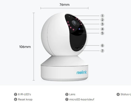 Reolink E330, 4 MP Dual-Band WiFi Pan&Tilt camera voor binnen