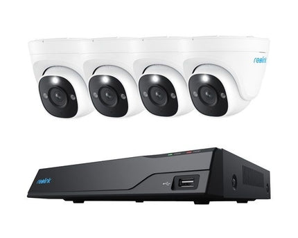 Reolink NVS8-8MD4, slimme 8MP PoE cameraset 4x Turret, NVR met 2TB HDD