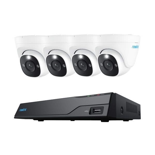 Reolink NVS8-8MD4, slimme 8MP PoE cameraset 4x Turret, NVR met 2TB HDD