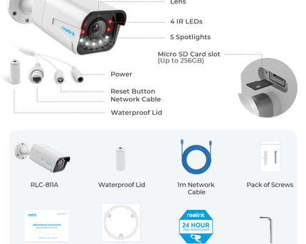 Reolink P430, 8Mp/4K slimme detectie Spotlight 5x Zoom PoE 2 weg audio