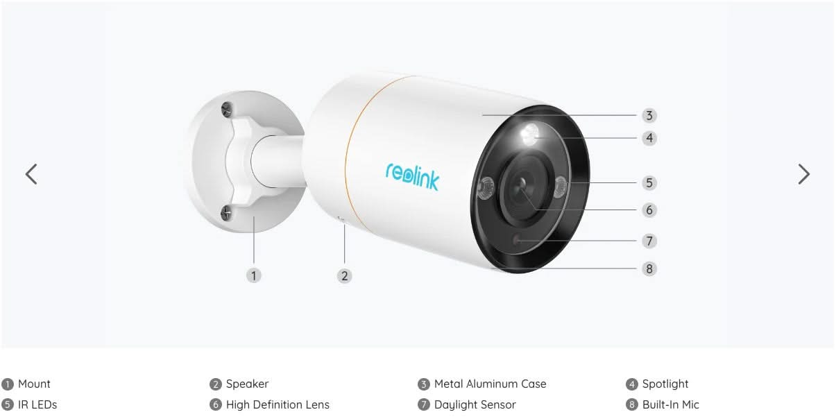 Reolink RLK8-1200B4-A-4MM, 12MP Beveiligingsset met slimme detectie en PoE