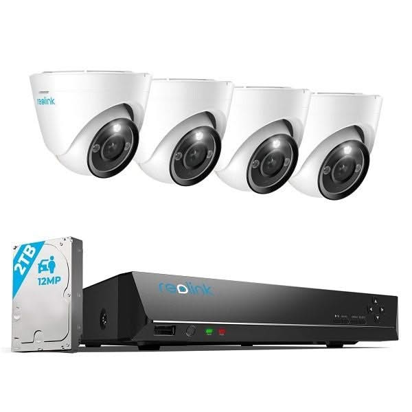 Reolink RLK8-1200D4-A-4MM, 12MP PoE beveiligingssysteem met 24/7 full color beelden