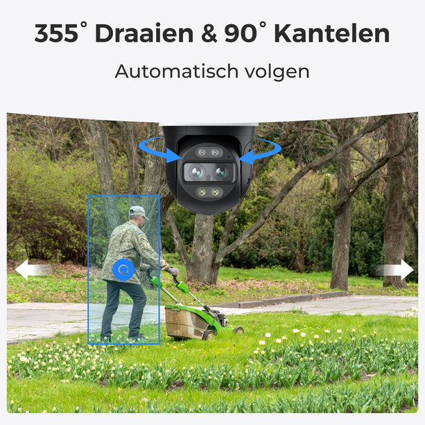 Reolink Trackmix-WiFi, 4K Dual-Lens, PTZ Camera with Motion Tracking