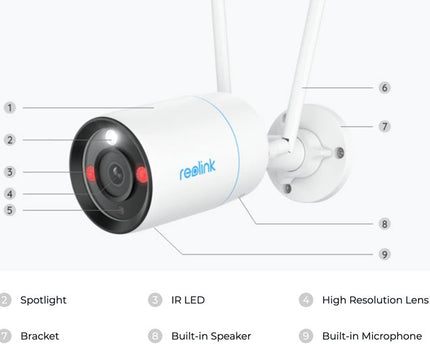 Reolink W330, 8MP Bullet camera Dual-Band WiFi6 met kleurennachtzicht